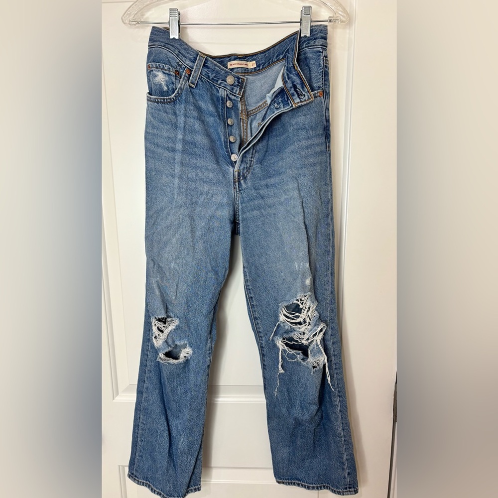 LEVI’S Ribcage Ankle Straight Jeans